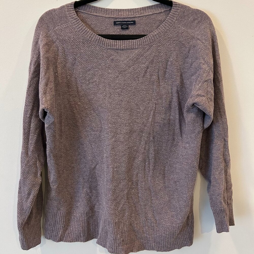 American Eagle Knit Sweater Purple Light Purple